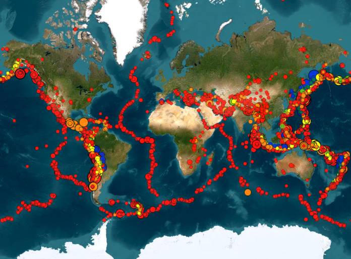 Mapa sismos mundiales