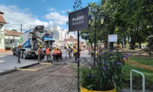 Obras plaza Alvarado