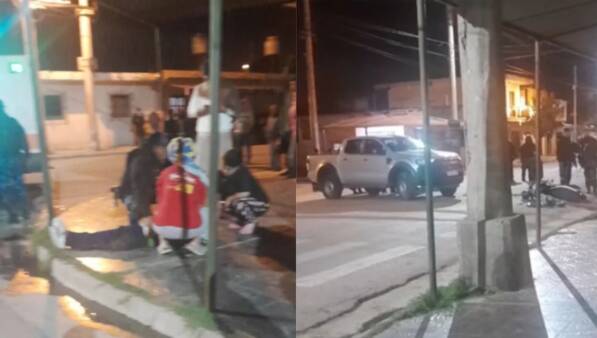 Choque moto menores de edad